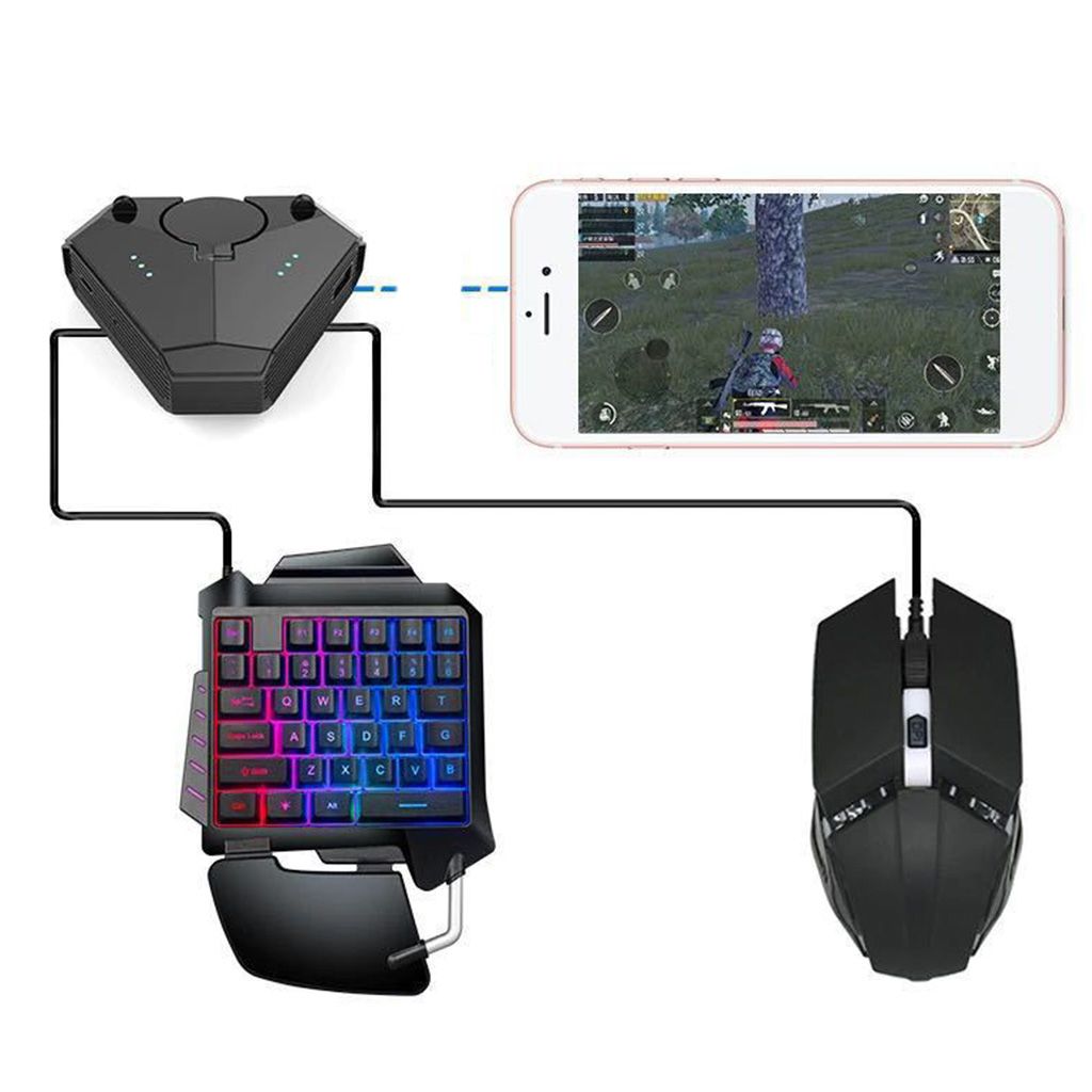 мобильный геймпад pubg контроллер игровая клавиатура мышь конвертер для android ios телефон фото 75