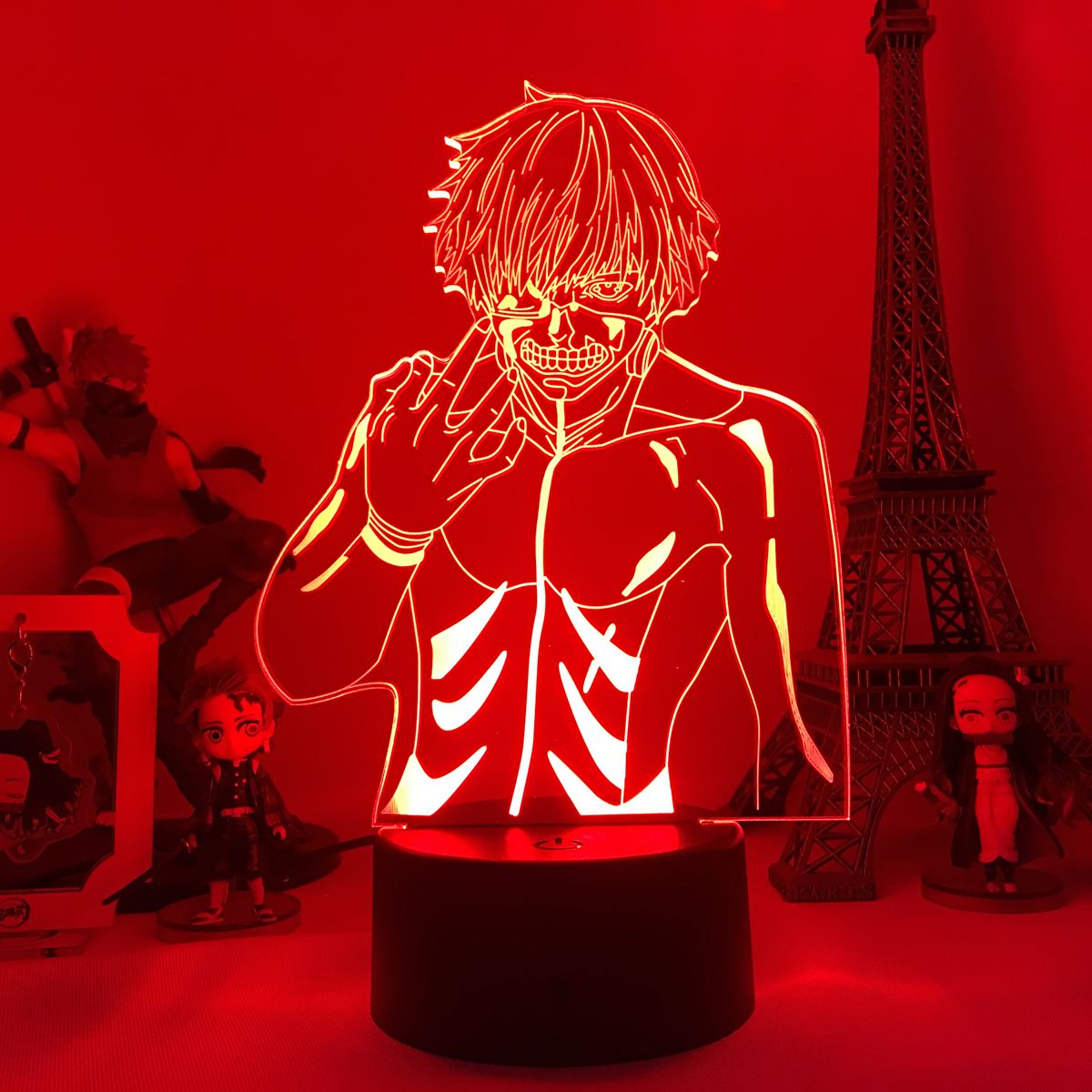 Купить 3D светодиодный ночсветильник / аниме Токийский Гуль Tokyo Ghoul /  Xbuy, От порта USB и аккумулятора по выгодной цене в интернет-магазине OZON  (1469237455)