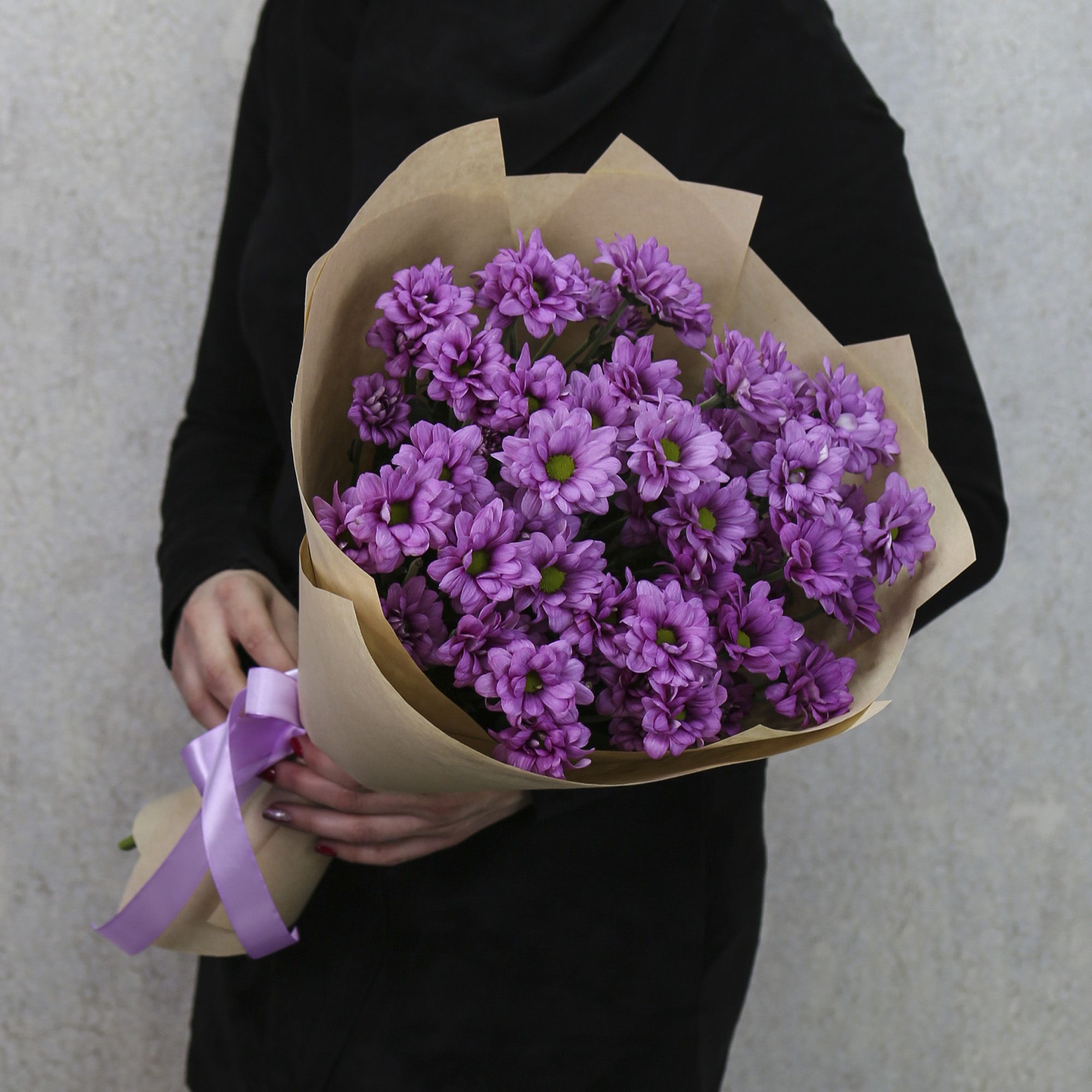 5 Фиолетовых хризантем