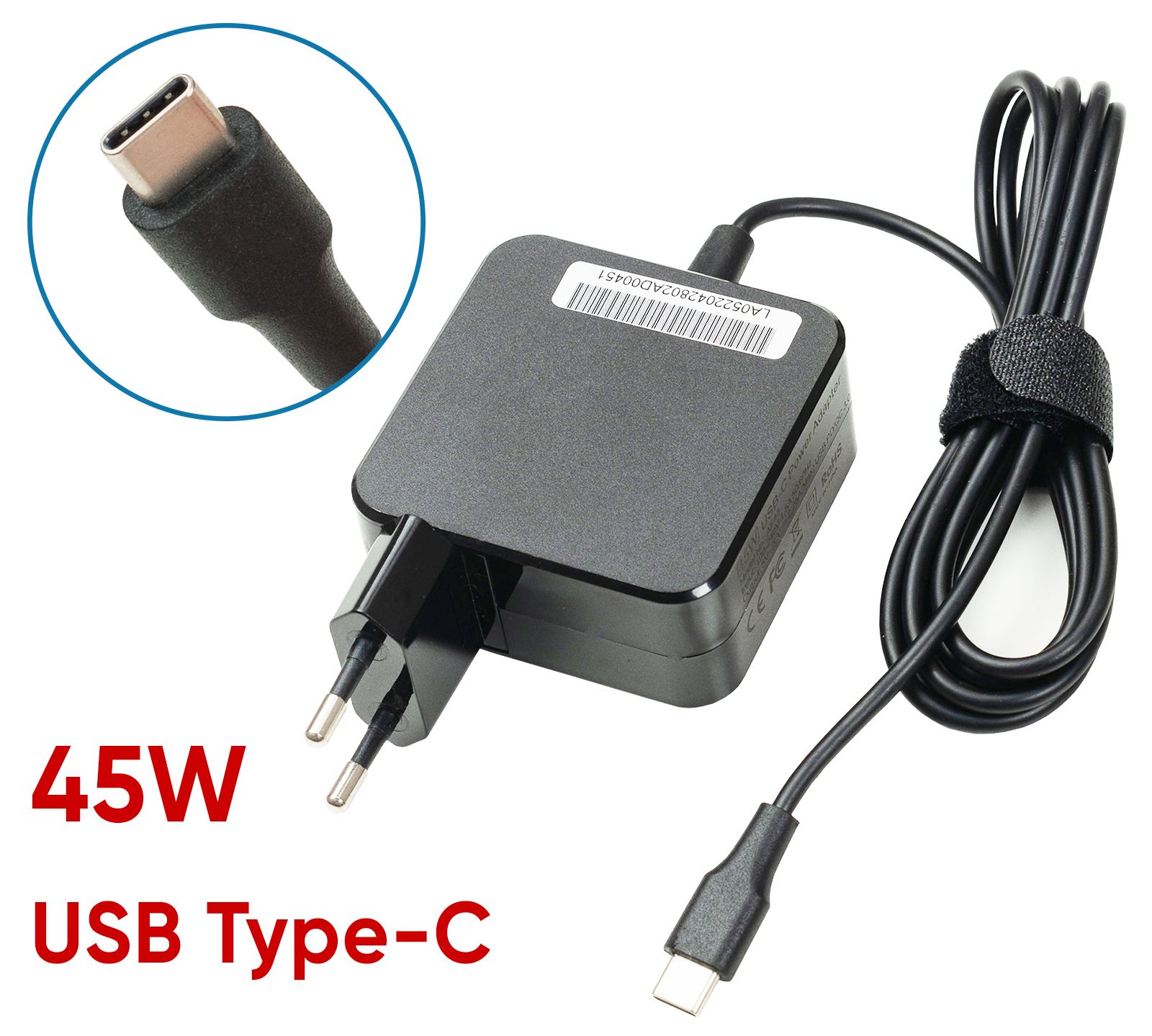 Блок питания для ноутбука 20V, 2.25А max, 45W max (USB Type-C) для Asus,  Dell, Lenovo ThinkPad Yoga MacBook ZenBook Latitude - купить с доставкой по  выгодным ценам в интернет-магазине OZON (701744949)