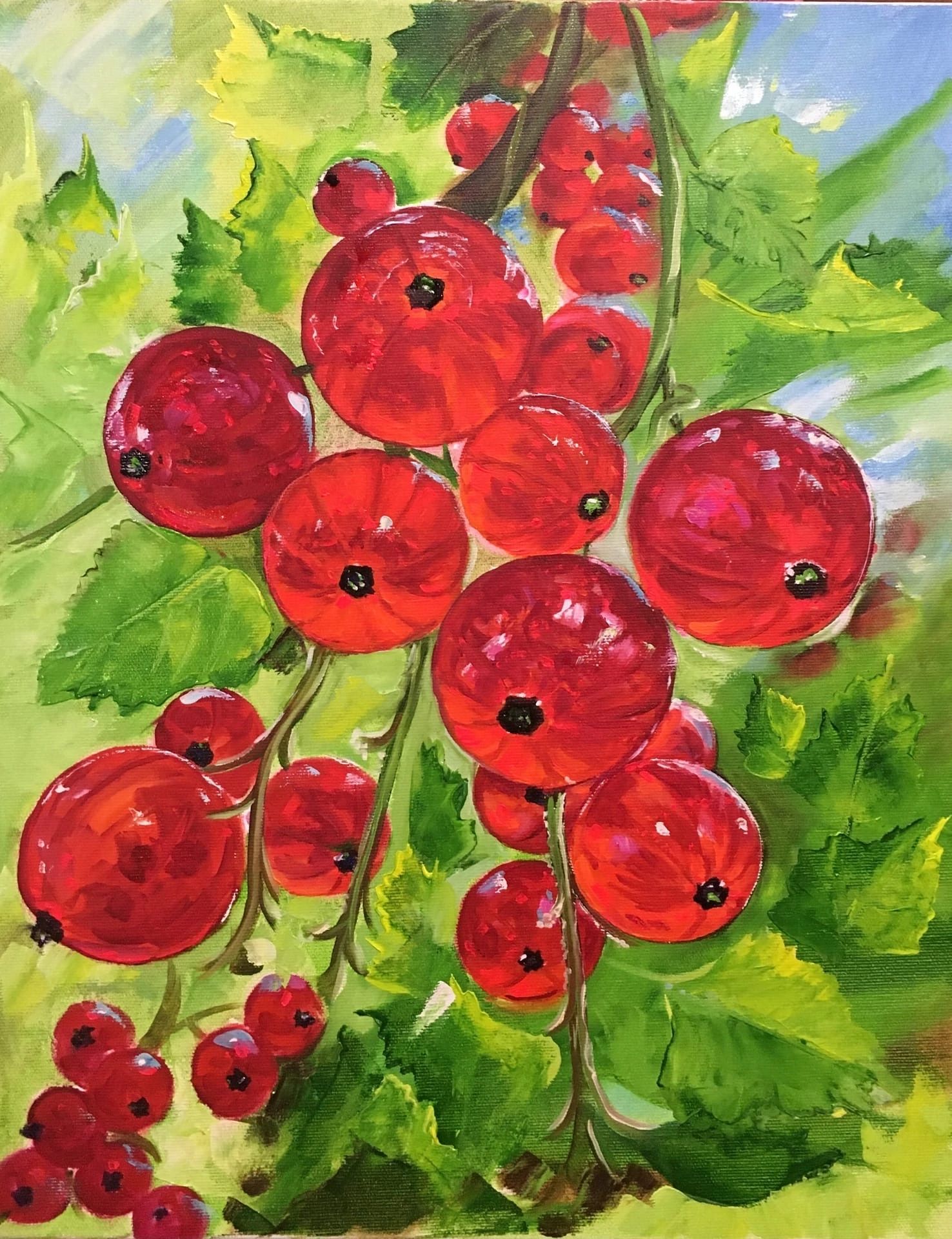 Красная смородина рисунок