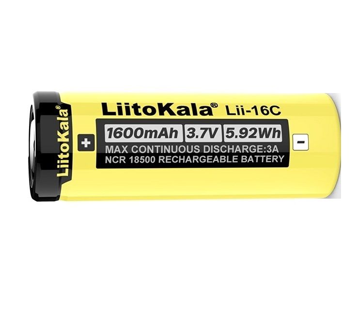 АккумуляторLiitokalaLii-16CLi-Ion3.7V3А185001600mAh