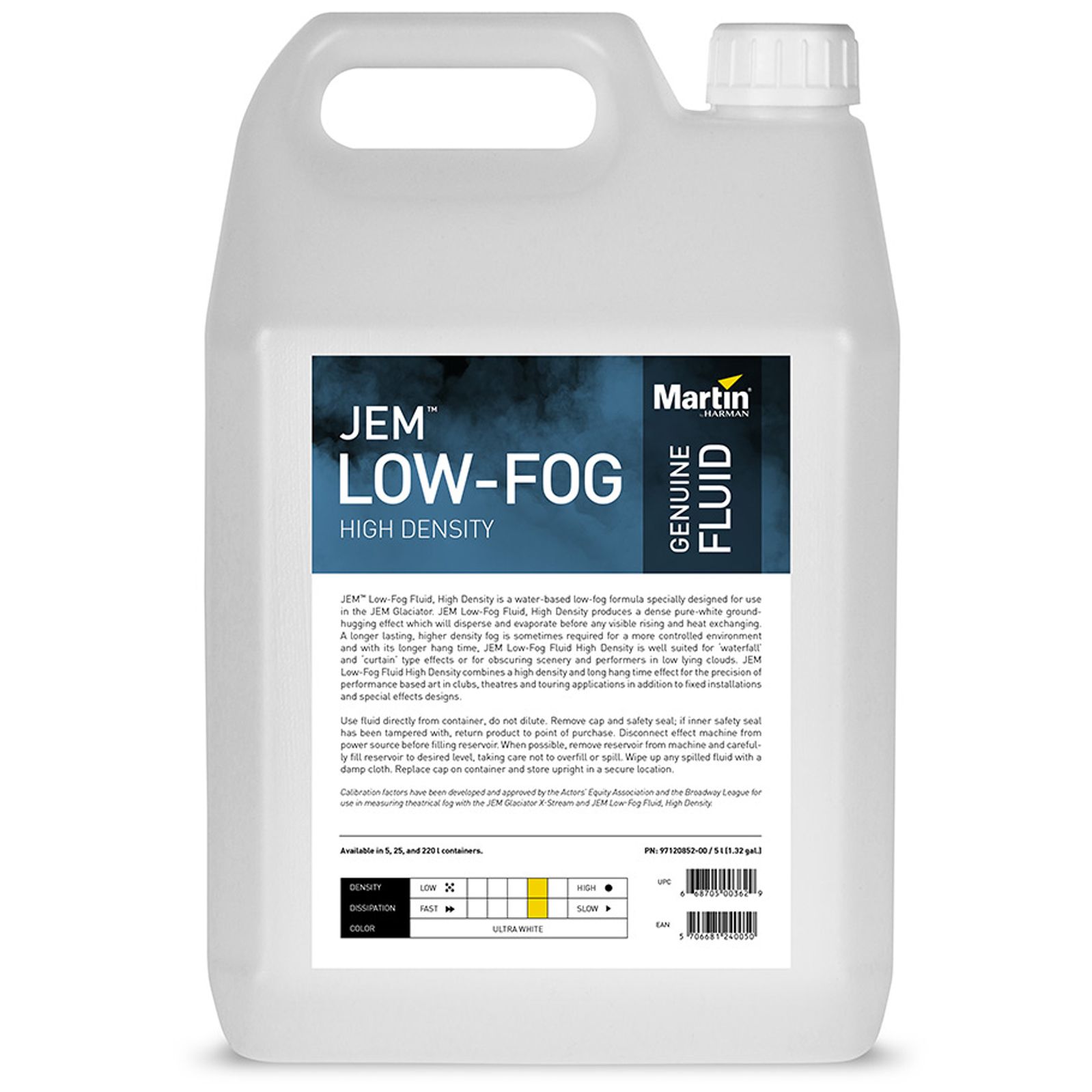 Жидкость плотного дыма MARTIN JEM Low-Fog, High Density 5L для  дымогенератора высокой плотности для генератора дыма и Дымогенератор с  нагревательным элементом. Низкий расход средства для дым машины - купить с  доставкой по ...