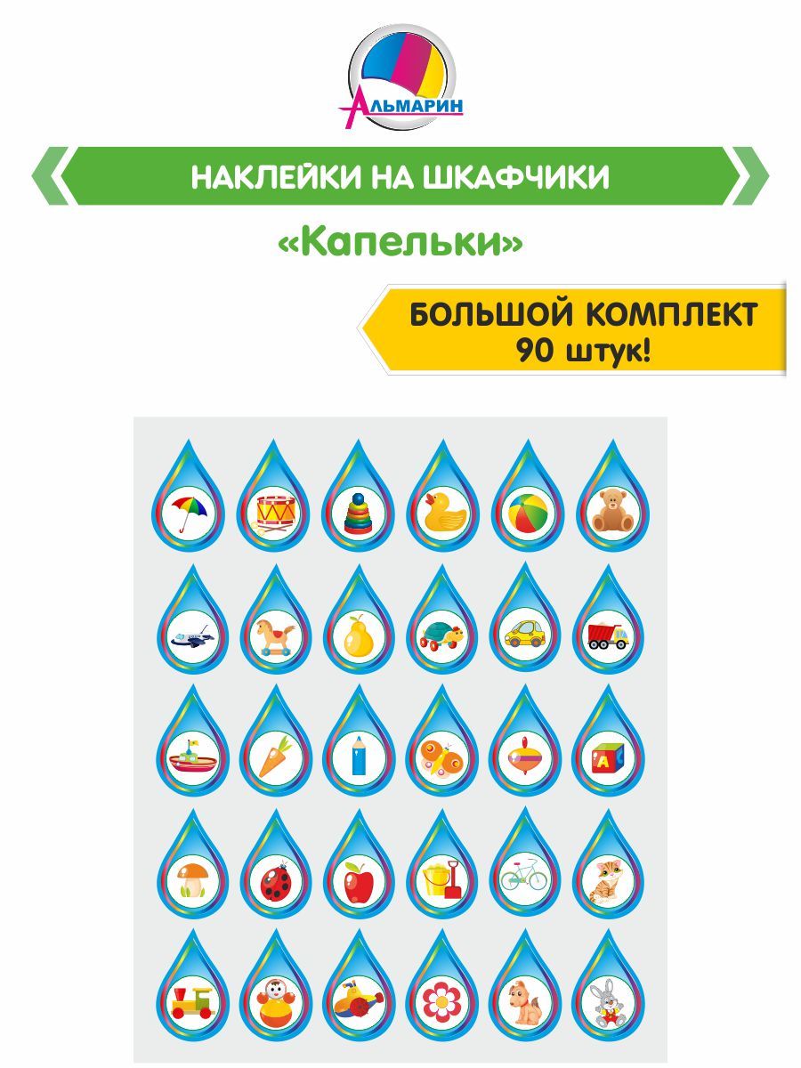 Маркировка на шкафчики капельки