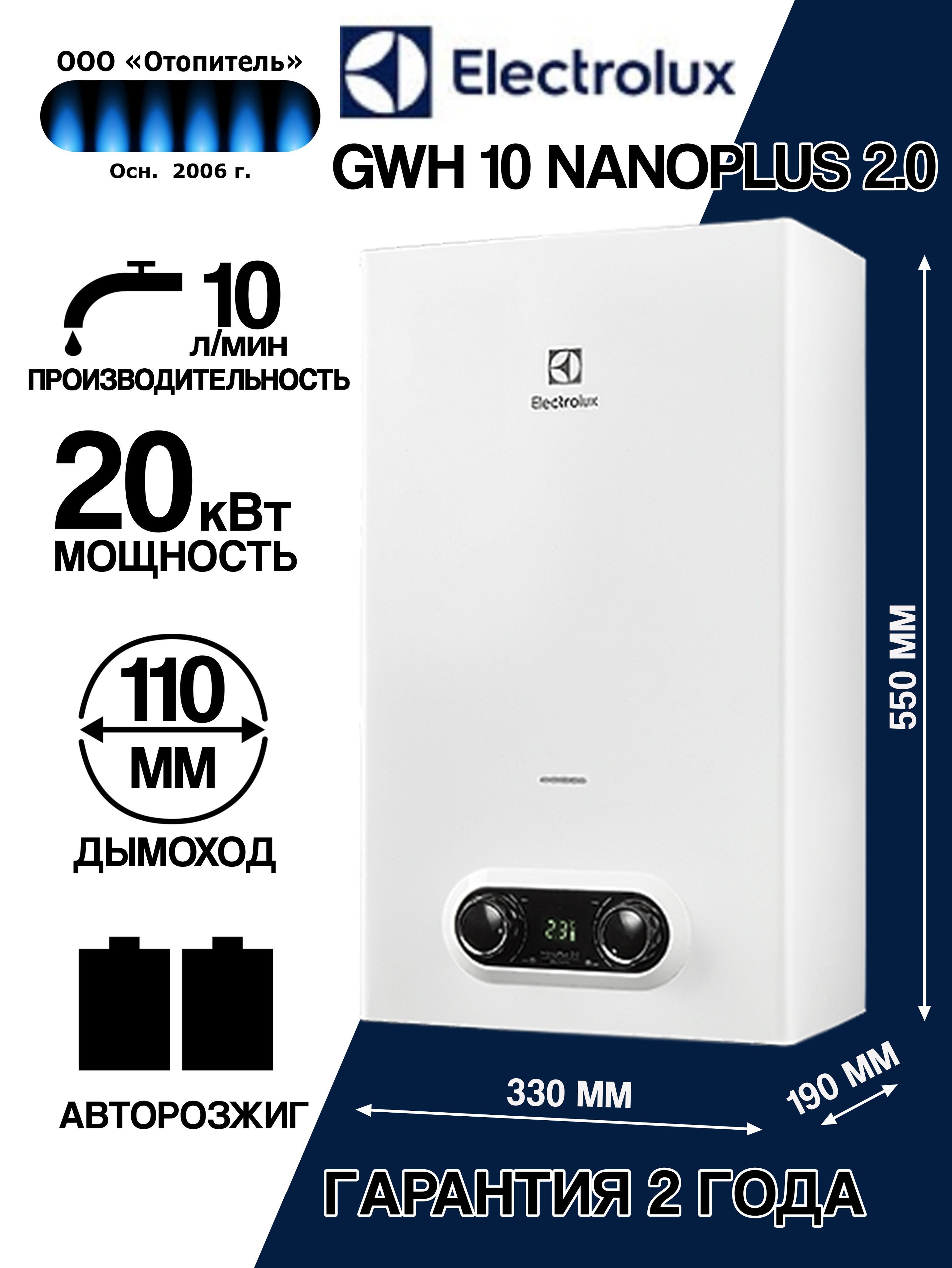 Electrolux gwh 10 nanoplus 2.0