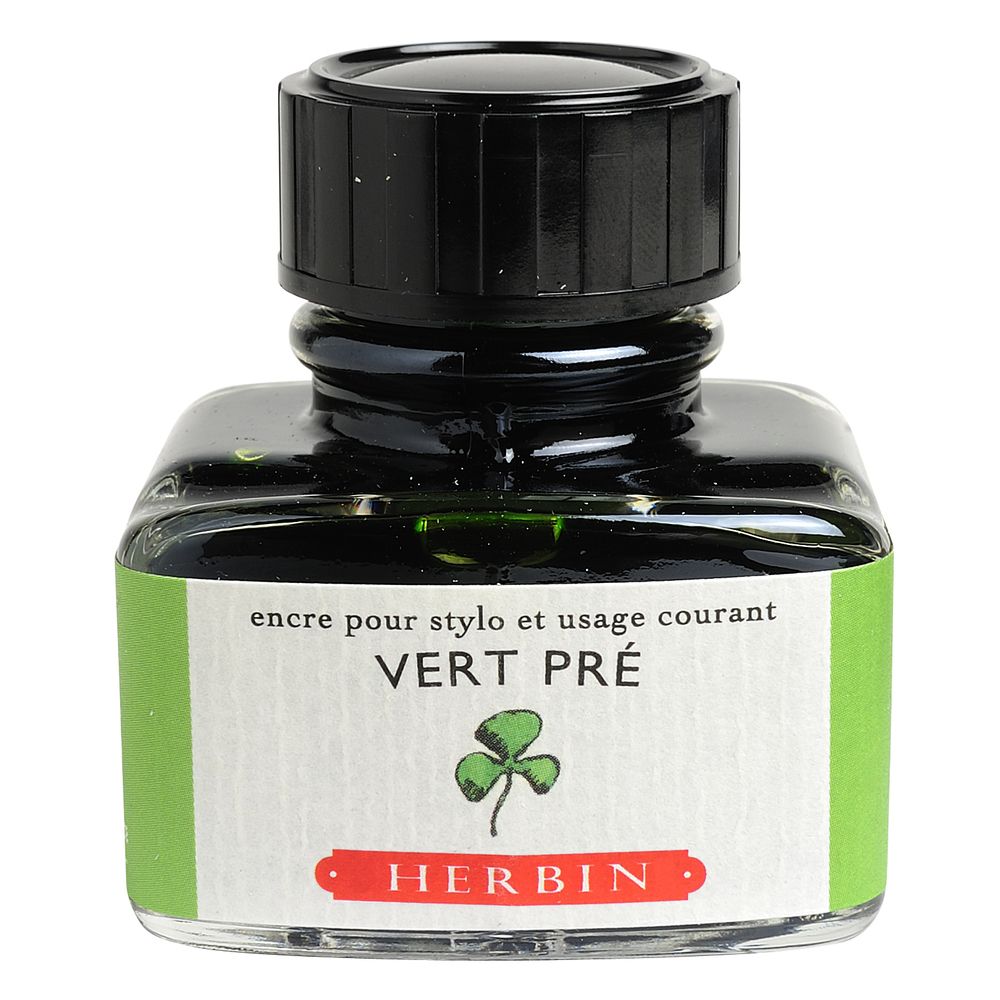 Чернила в банке Herbin. 30 мл. Vert pre Луговой зеленый