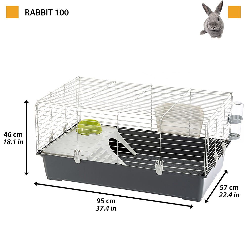 Клетка Ferplast Rabbit 100 для кроликов и морских свинок (95x57x46 см)