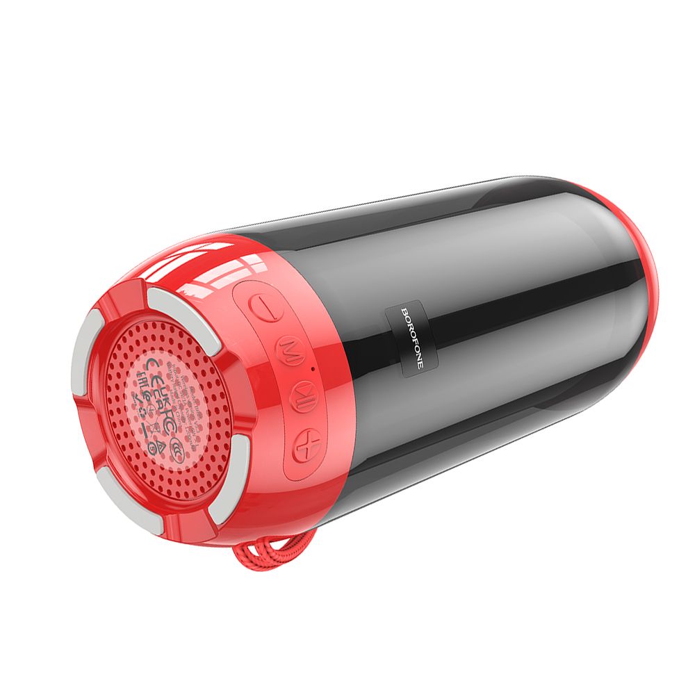 Беспроводная bluetooth колонка BOROFONE BR25 Crazy Sound BT 5.3, 5W, microSD /USB/ FM/RGB красный