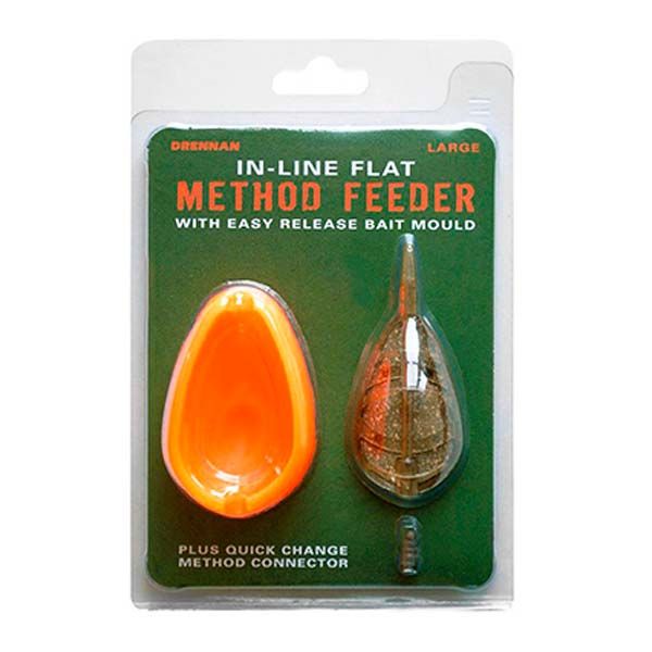 Кормушка фидерная Drennan In-Line Flat Method Feeder & Mould L 25g с формой для прикормки