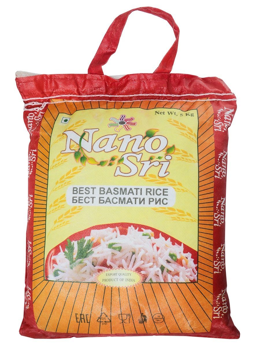 Рис Бест Басмати Nano Sri (Best Basmati Rice), 5 кг