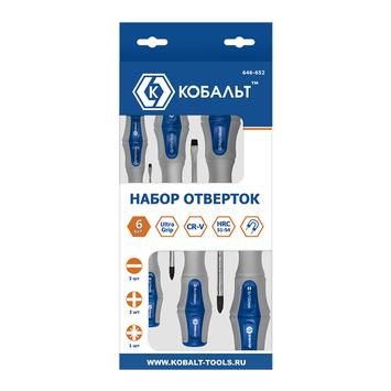 Набор отверток КОБАЛЬТ Ultra Grip CR-V (6 шт.)