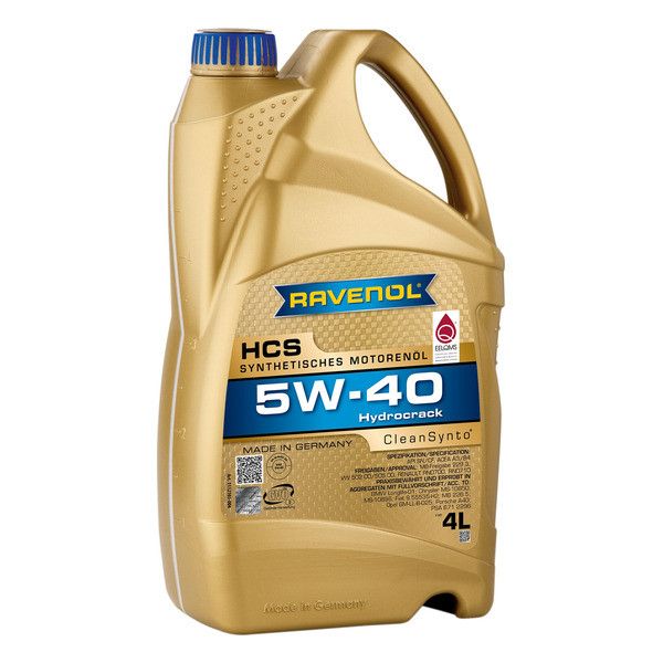 RAVENOL HCS 5W-40 Масло моторное, Синтетическое, 4 л