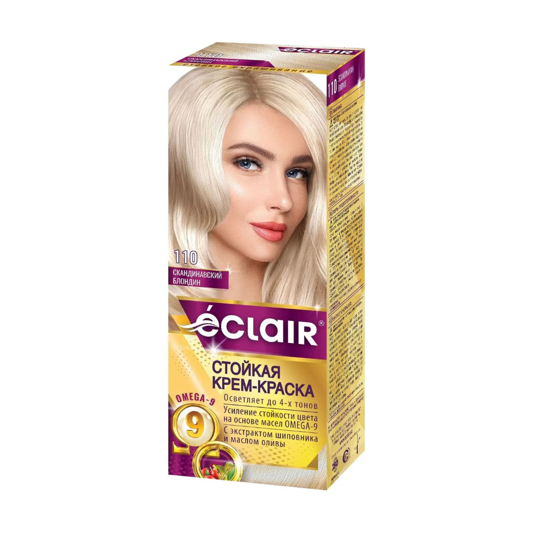 Eclair Omega-9 стойкая крем-краска д/волос № 110 Скандинавский блондин, шт