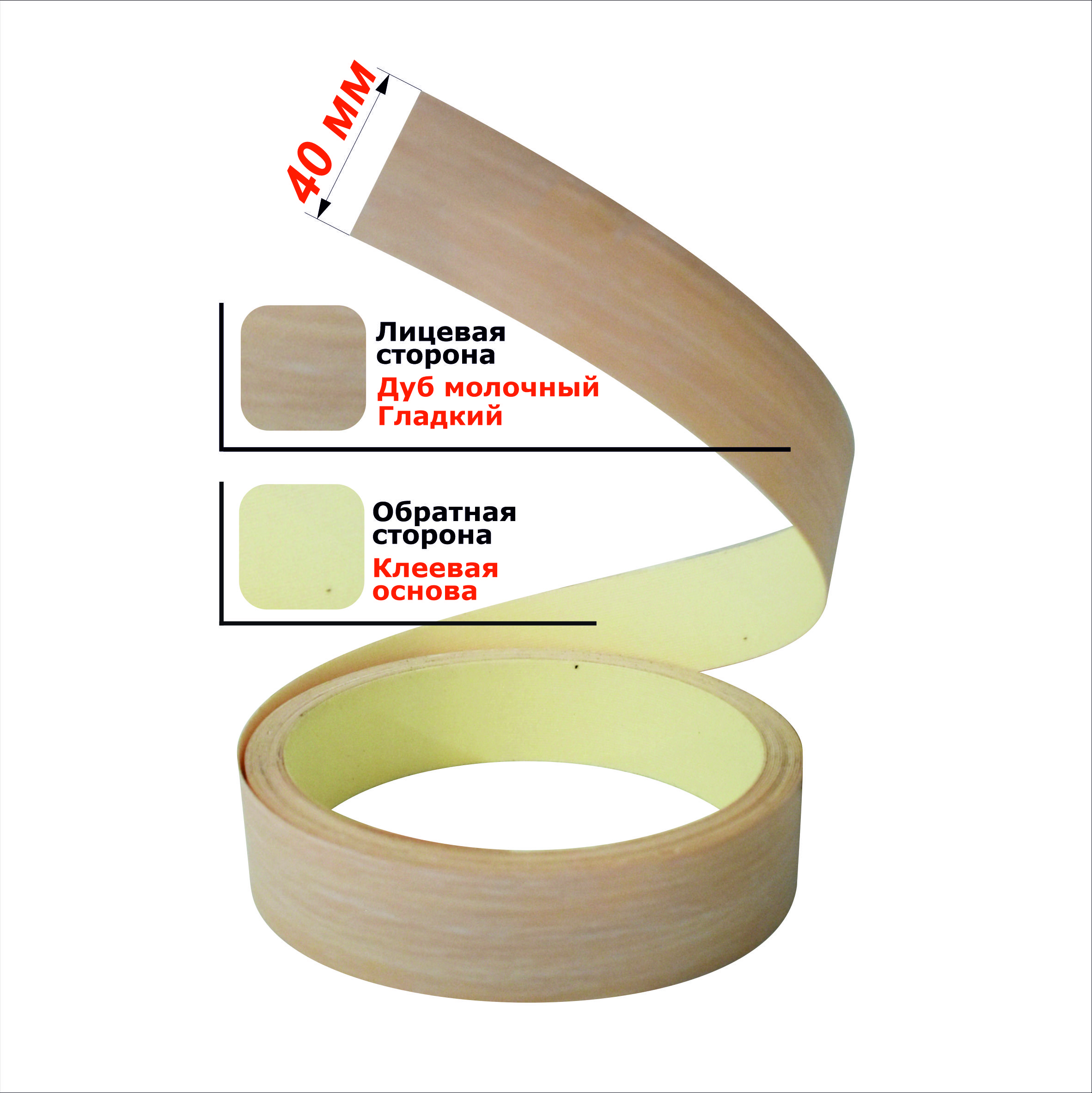 кромка с клеем для плинтуса 300х3. меламиновая лента кромочная. кромка 40мм. кромка абс 2 мм. кромочная лента меламиновая с клеем 19 мм - орех средний -5 м- 109917.
