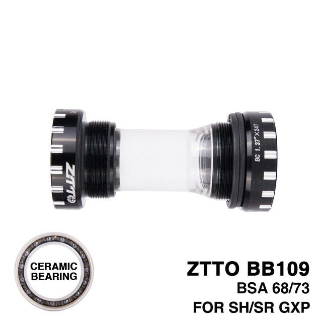 КареткаZTTOBSA68/73Caremiccкерамическимиподшипниками,подвалShimano24mm/GXP24-22mm,black