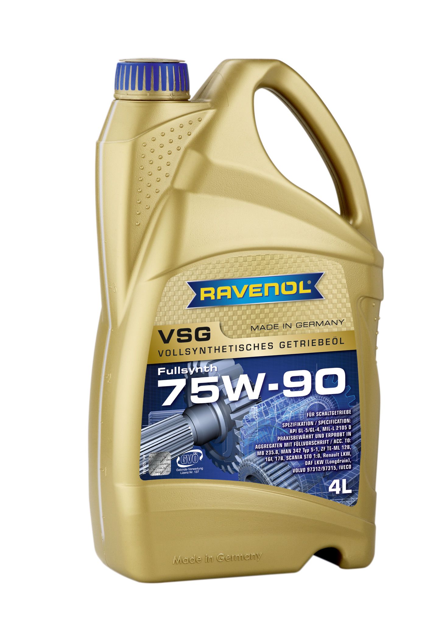 Масло Ravenol 75/90 VSG трансмиссионное синтетическое 4 л