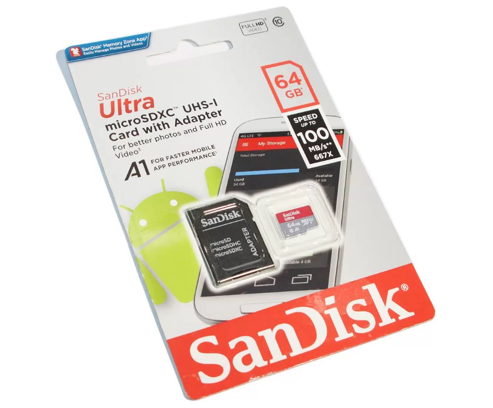 Карта памяти microsdxc 128 гб sandisk ultra sdsqua4 128g gn6mn