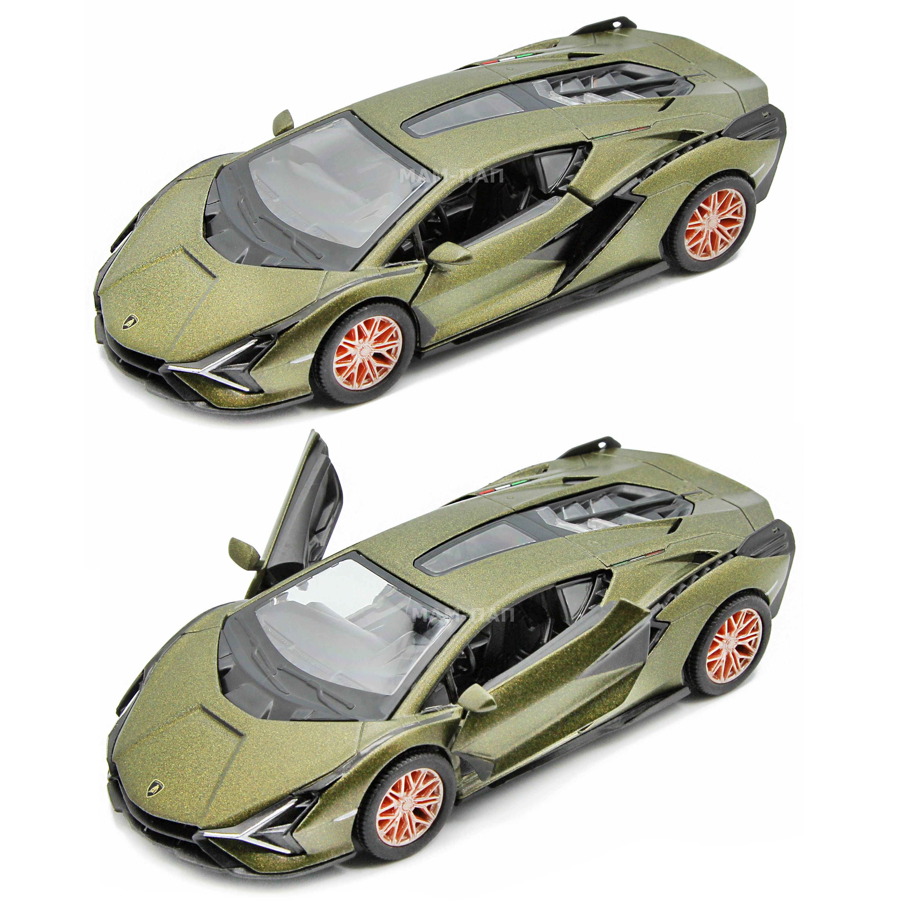 Машинка металлическая Kinsmart 1:40 2018 Lamborghini Sian FKP 37 (Ламборгини  Сиан) 5431DKT инерционная, двери открываются / Темно-зеленый - купить с  доставкой по выгодным ценам в интернет-магазине OZON (843046330)