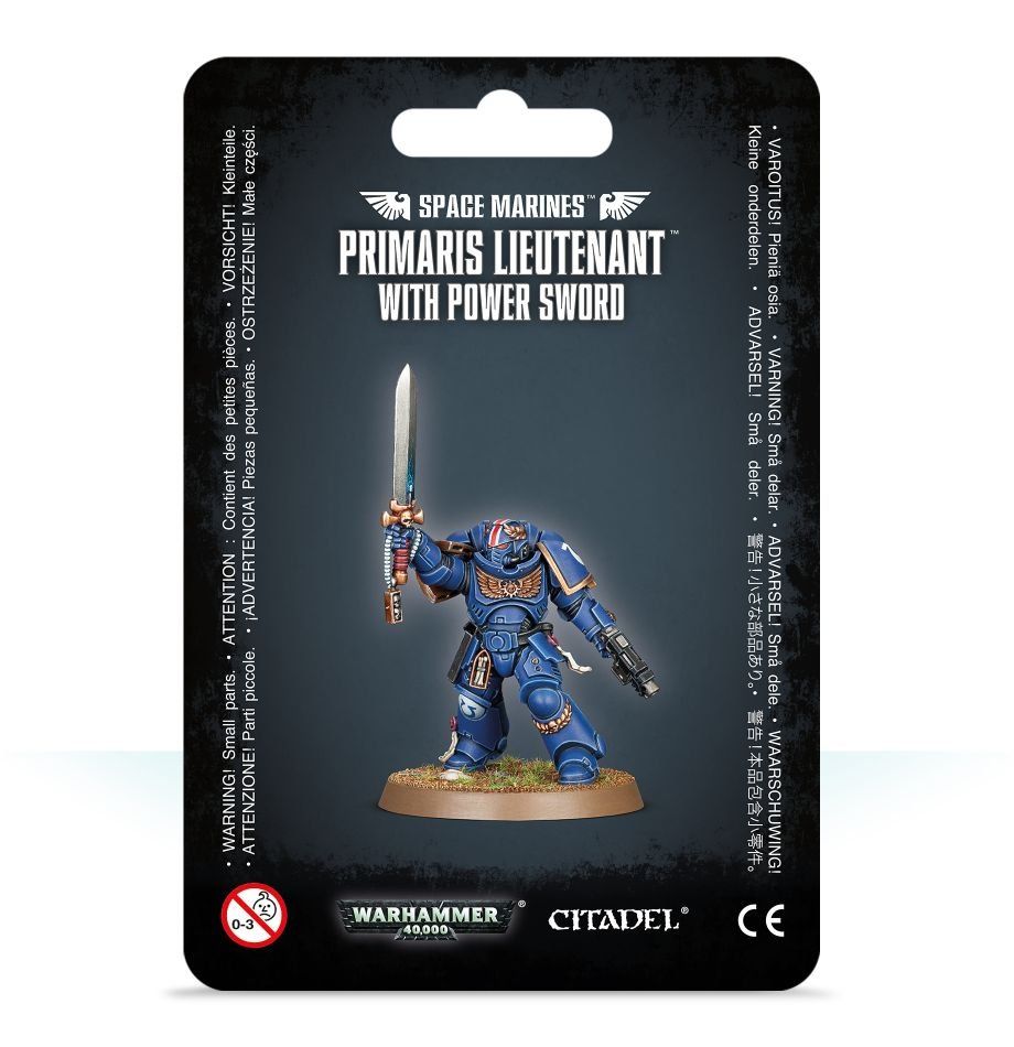 Набор миниатюр для настольной игры Warhammer 40000 - Space Marines Primaris Lieutenant with Power Sword