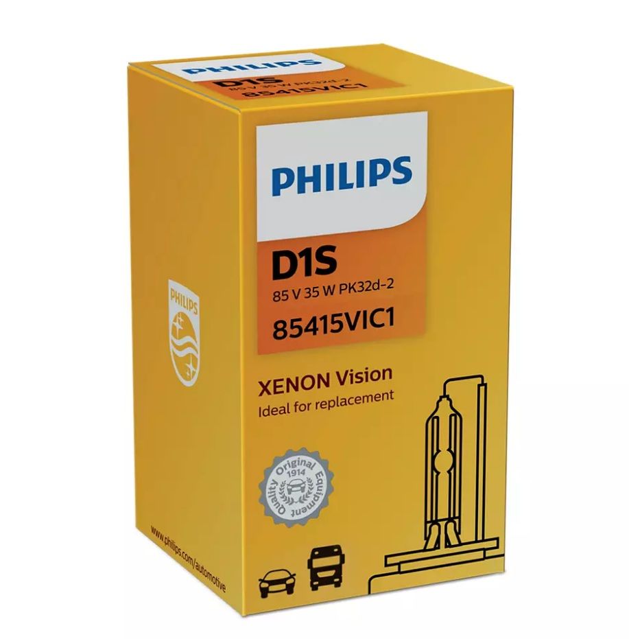 Лампа автомобильная ксеноновая Philips D1S Xenon Vision, 4300K, 85V, 35w, 1 шт.