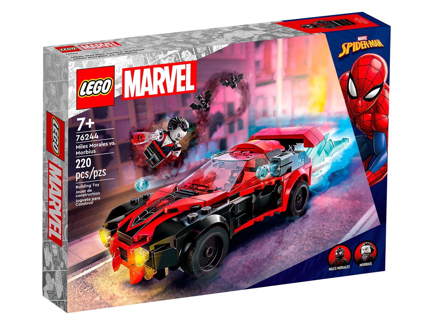 Конструктор LEGO Super Heroes Майлз Моралес против Морбиуса, 220 деталей,  7+, 76244 - купить с доставкой по выгодным ценам в интернет-магазине OZON  (887530684)