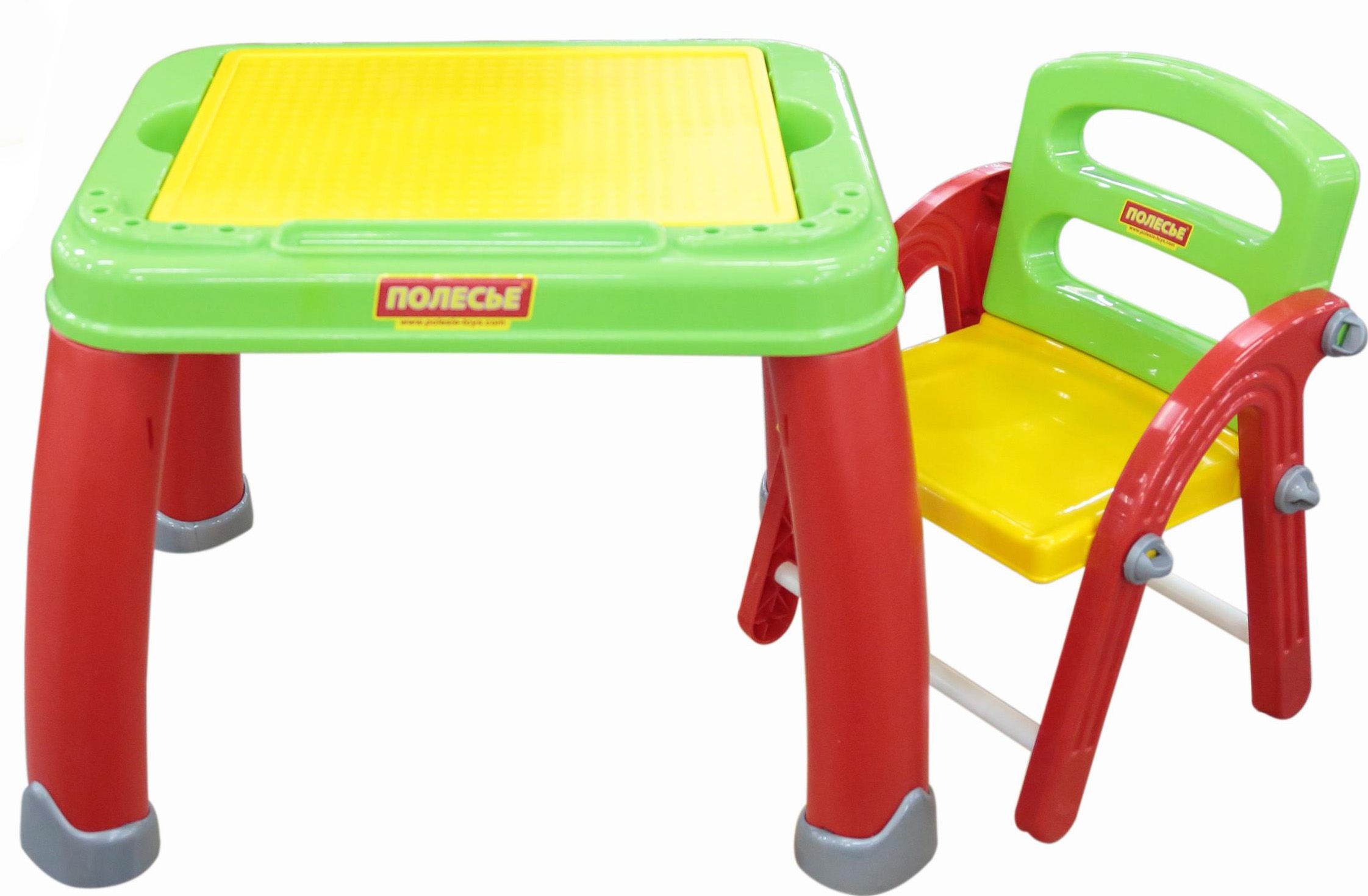 Комплект Palau Toys стол + стул (43023_pls) 64x54 см красный/желтый/зеленый