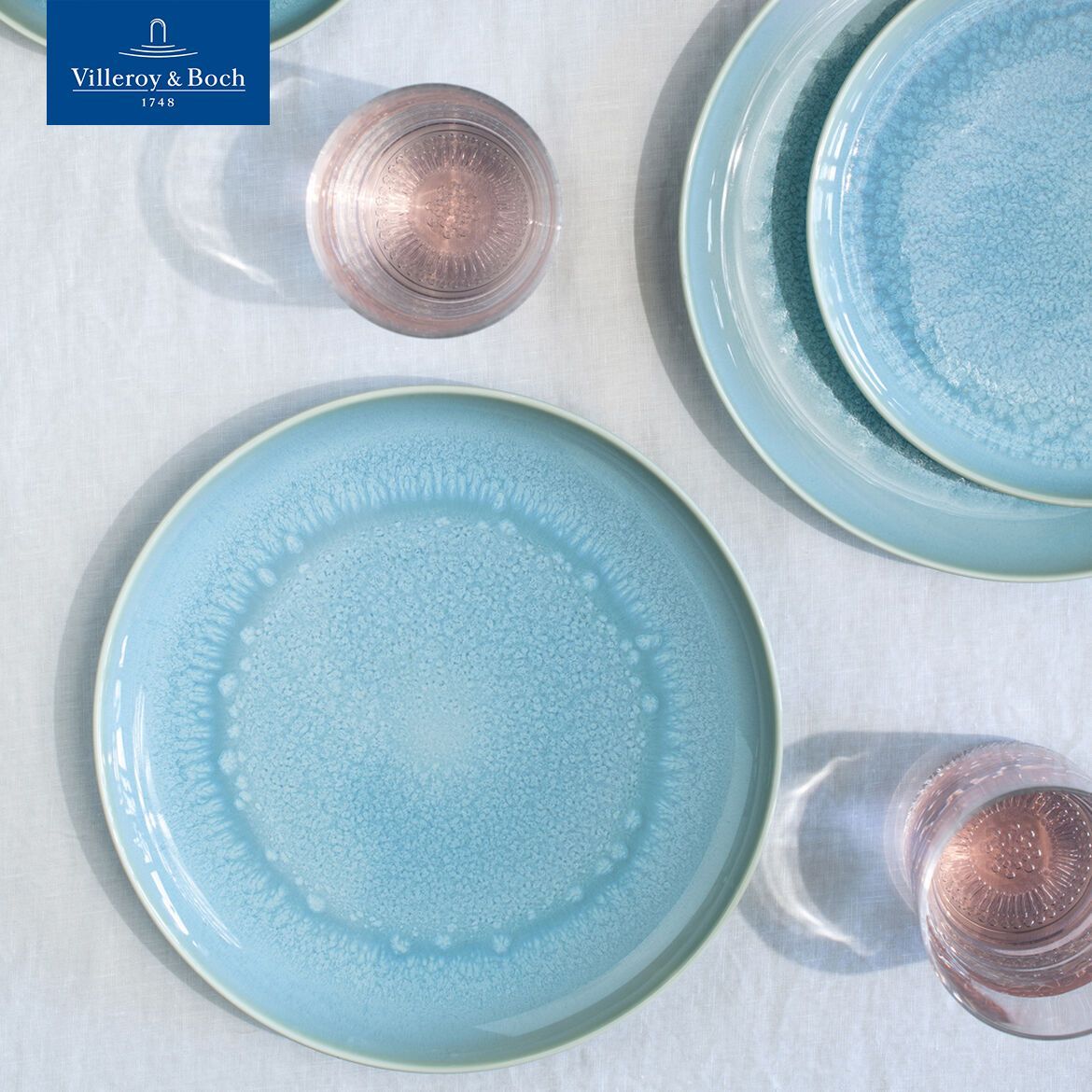 Плоская тарелка 26 см, Crafted Blueberry turquoise, like. by Villeroy & Boch, Премиум-Фарфор