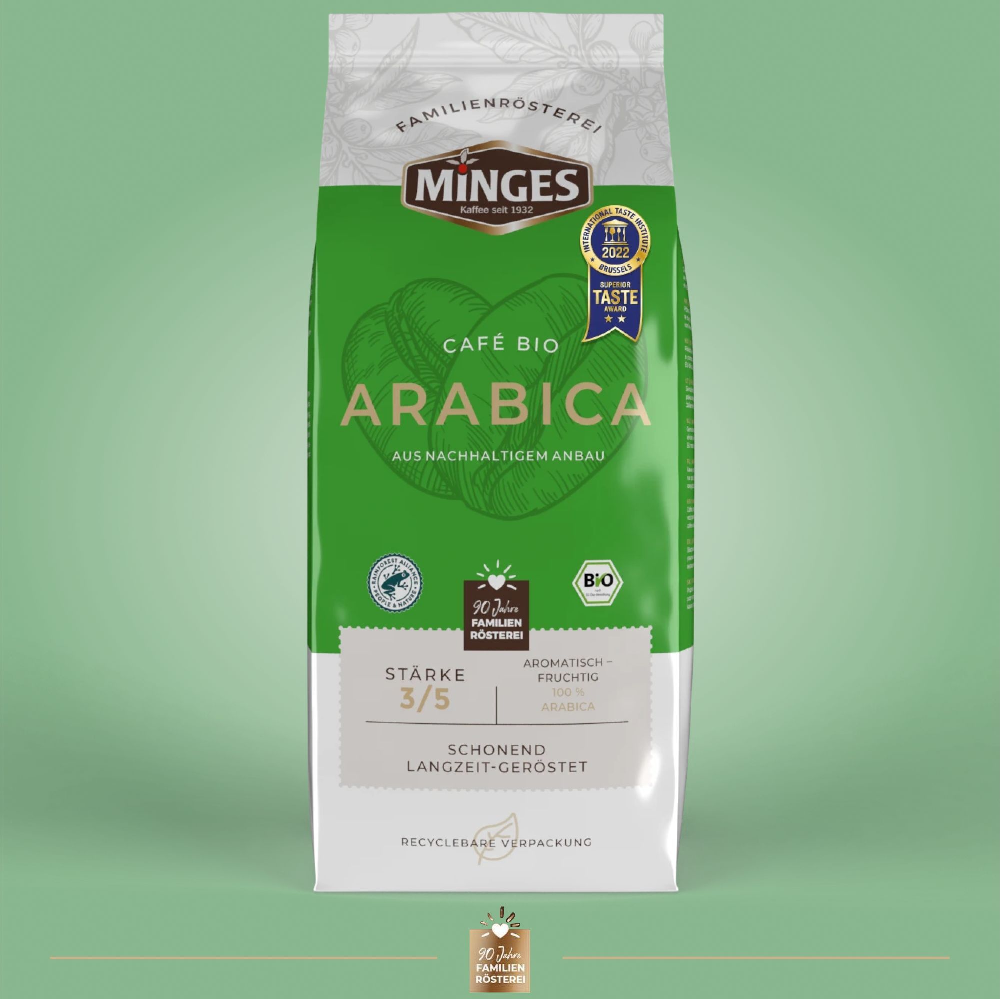 КофевзернахMINGESBio-CafeArabica(100%арабика)ГЕРМАНИЯ,1кг