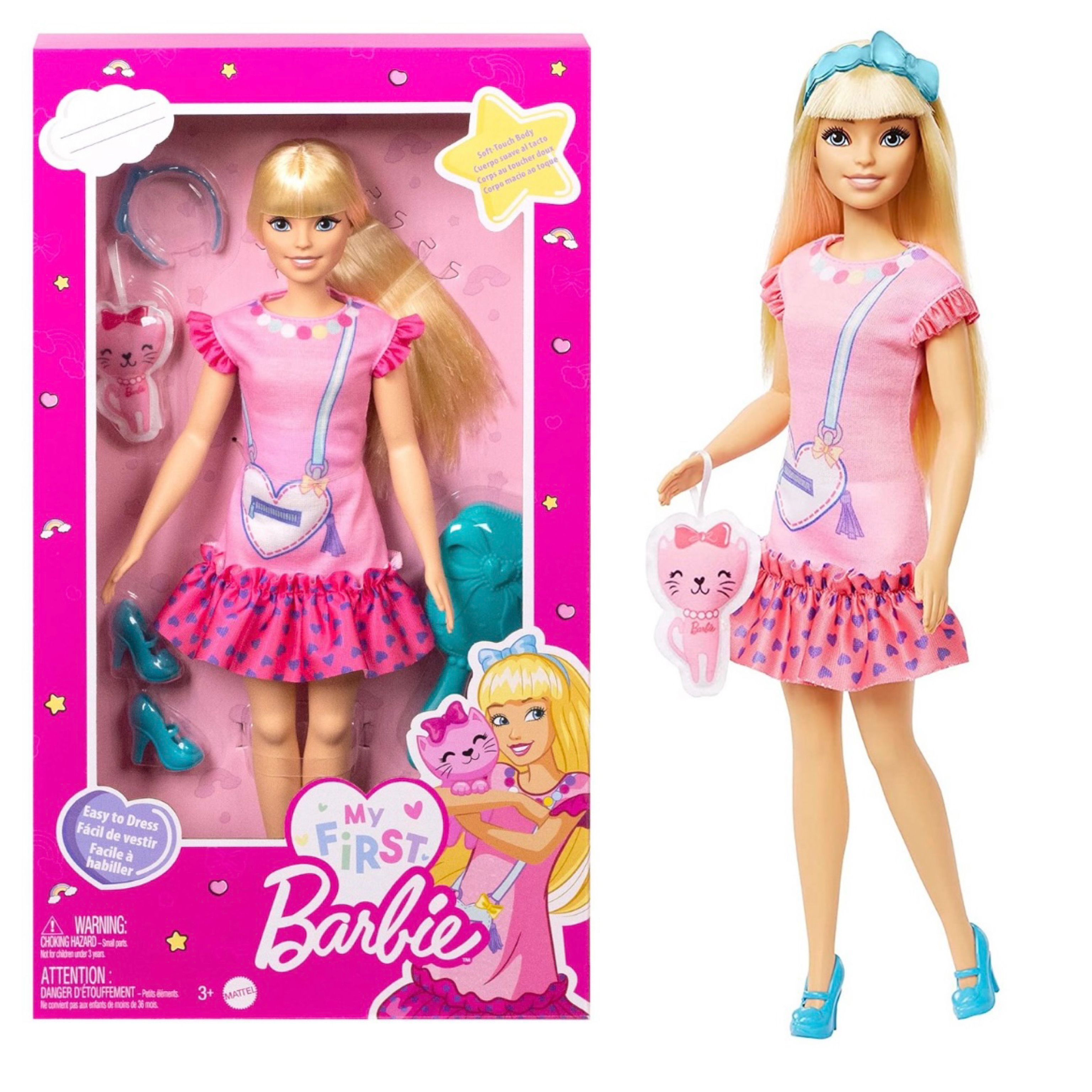 Кукла Mattel My First Barbie Моя первая Барби Блондинка с котенком (34 см,  гибкое тело) - купить с доставкой по выгодным ценам в интернет-магазине  OZON (1046401842)