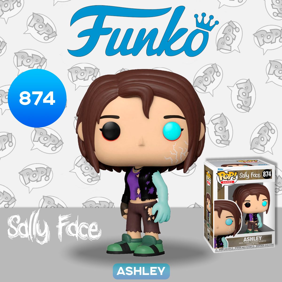 Фигурка Funko POP! Games Sally Face Ashley (empowered) (874) 63995 /  Фигурка Фанко ПОП! по мотивам игры 