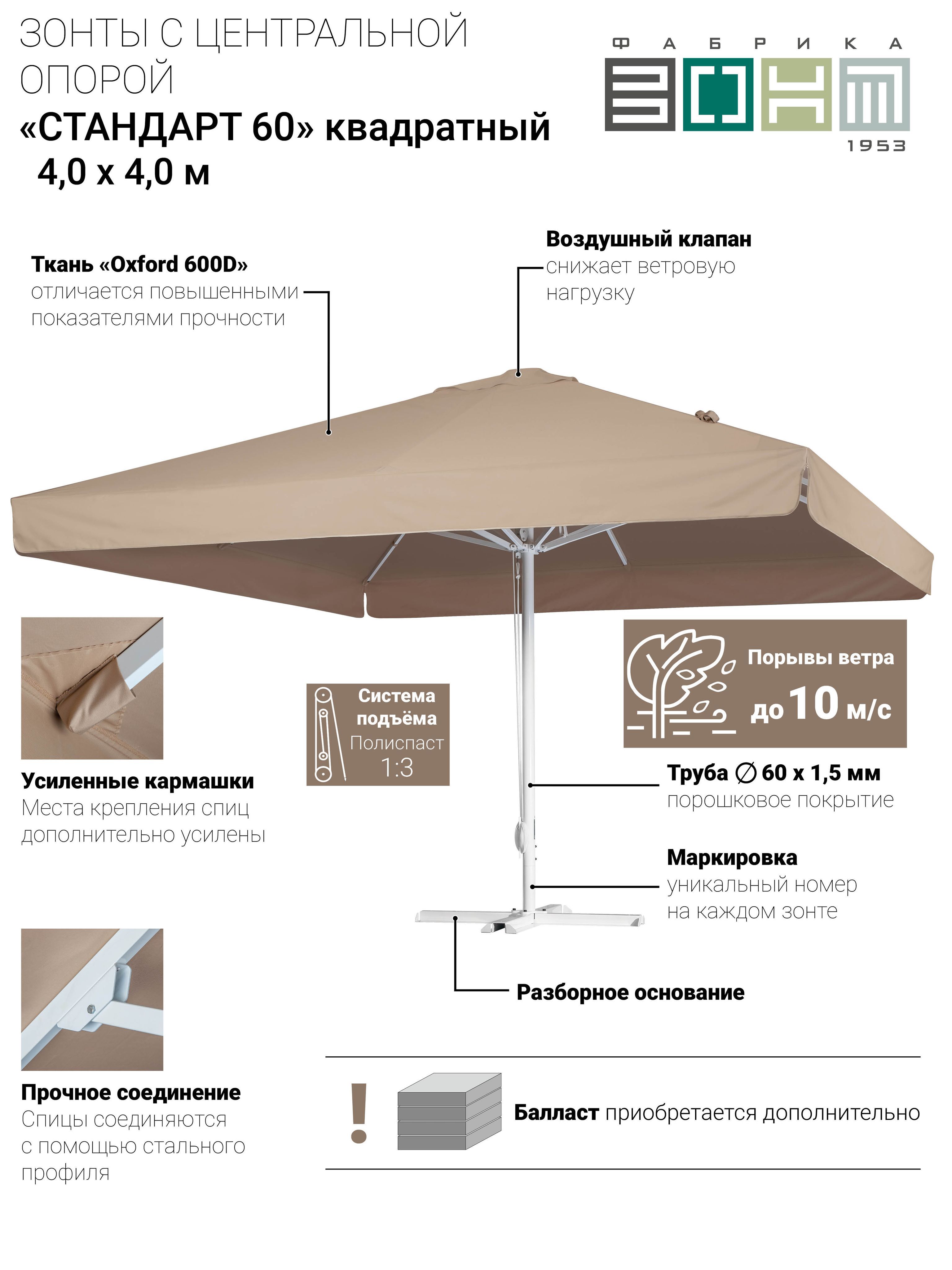 Садовый зонт Фабрика ЗОНТ, высота 293 см купить по низкой цене с доставкой  в интернет-магазине OZON (880960417)