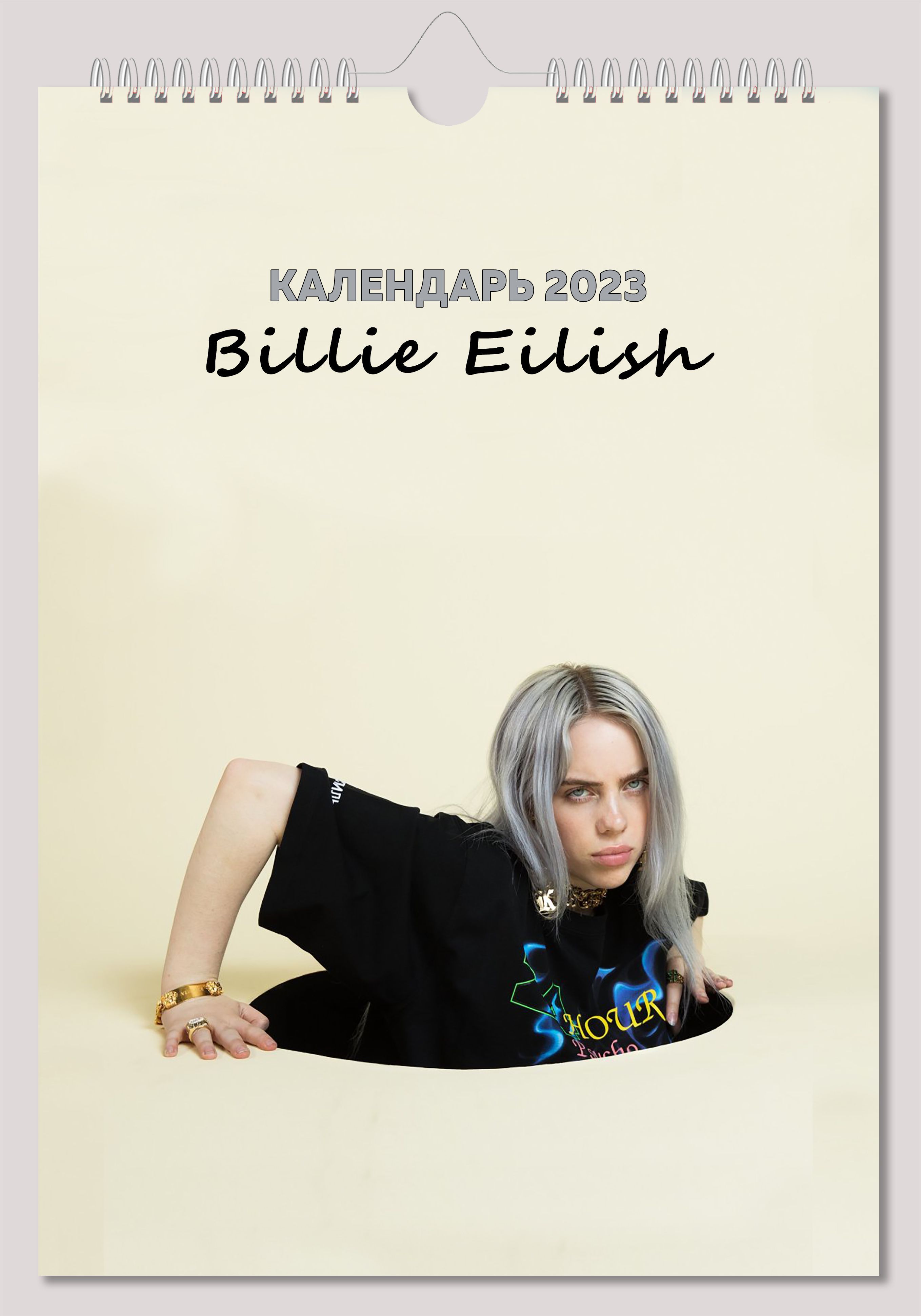 Настенный перекидной фото календарь 2023 <b>Билли</b> <b>Айлиш</b> <b>Billie</b> <b>Eilish</b>. 