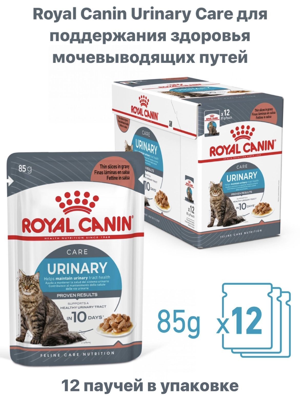 Royal canin urinary care для кошек. Royal Canin Urinary s/o Index Gravy 12*85g.