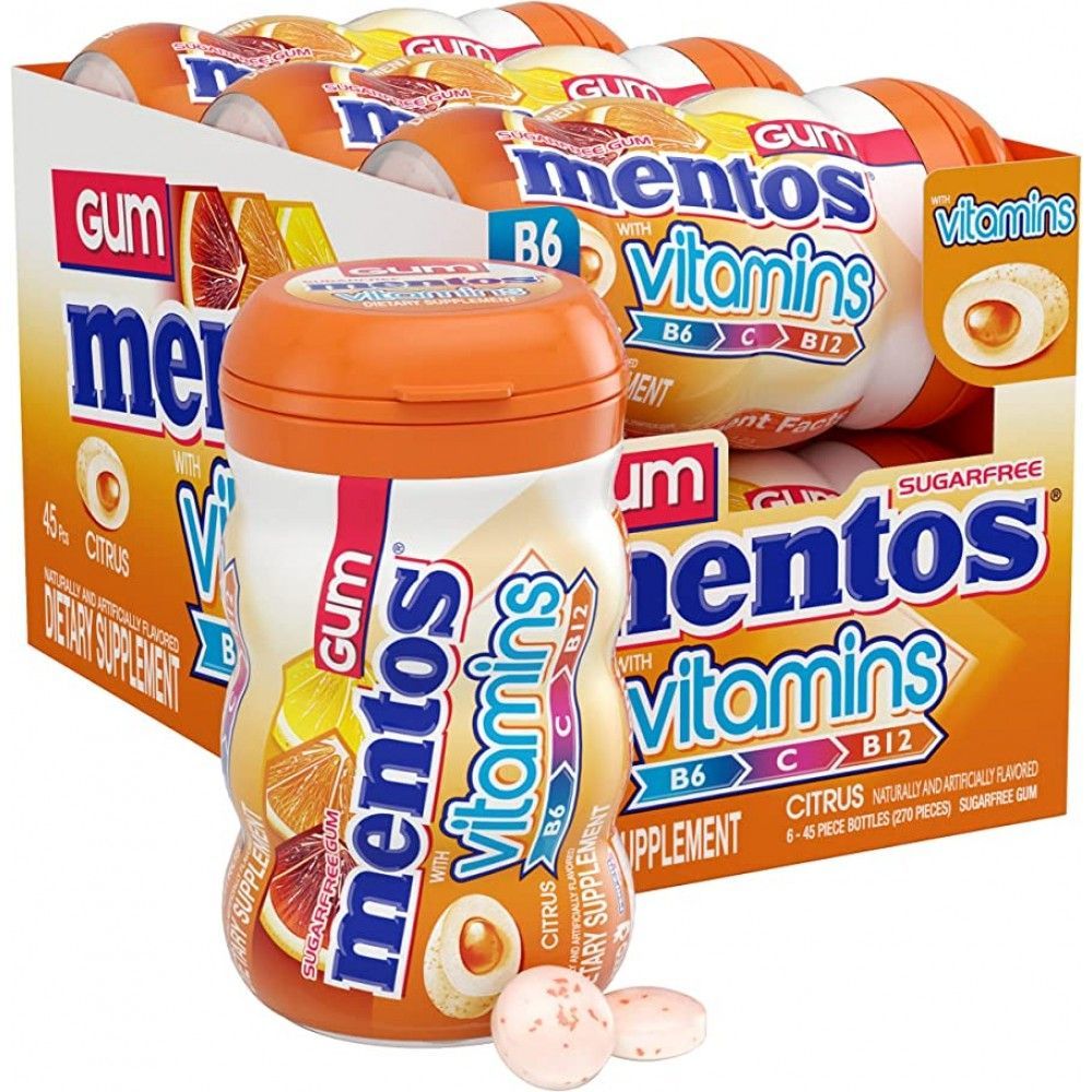 Жевательная резинка Mentos (Vitamins Citrus) 6шт по 50гр