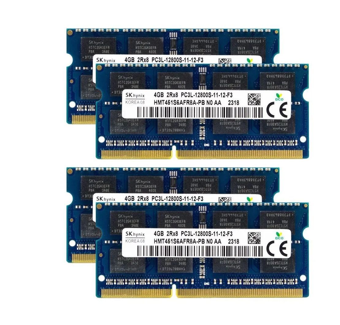 HynixОперативнаяпамятьDDR3LSO-DIMM1.35V1600МГц4x4ГБ(HMT451S6AFR8A-PB)