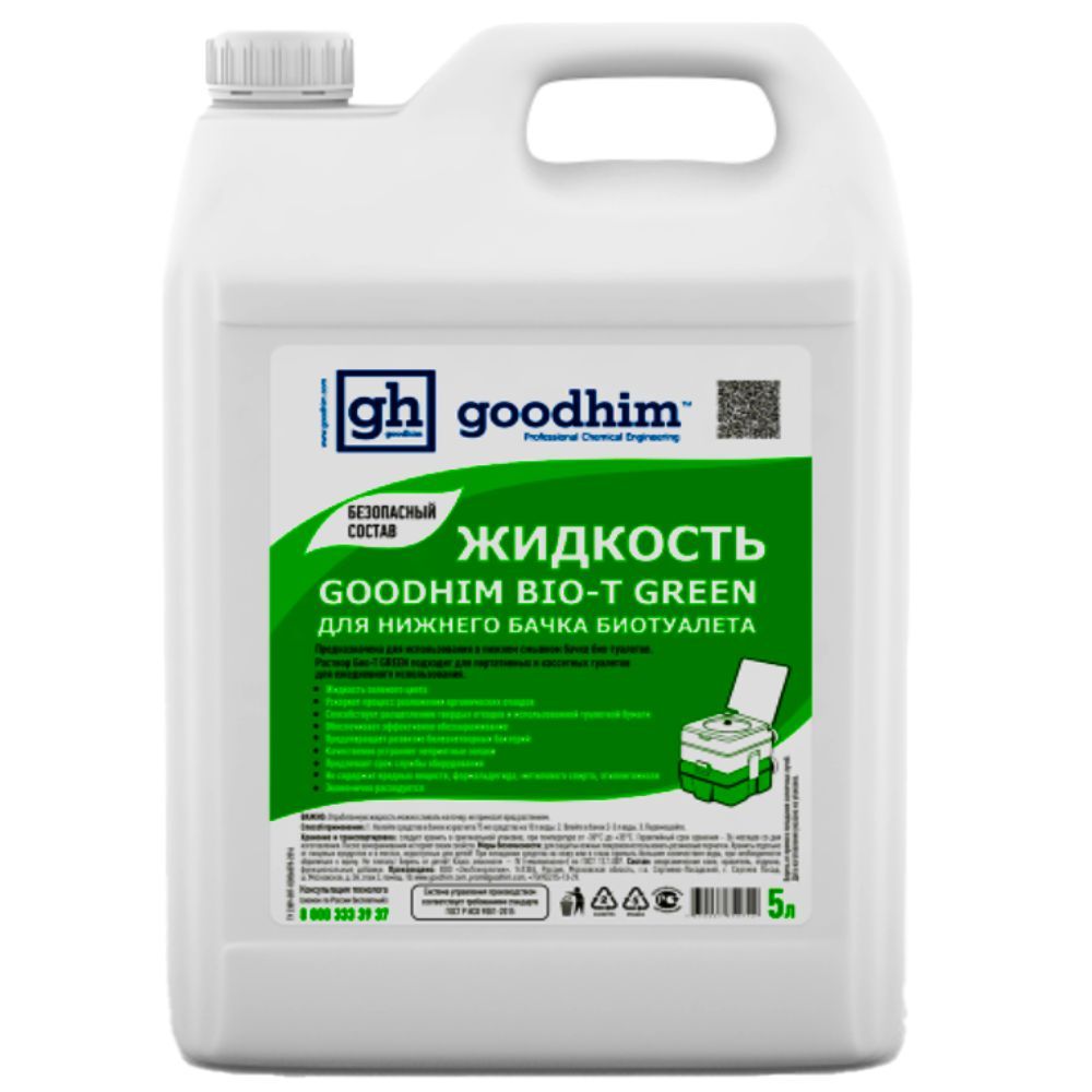 ЖидкостьдлянижнегобачкабиотуалетаGOODHIMBIO-TGREEN,5л