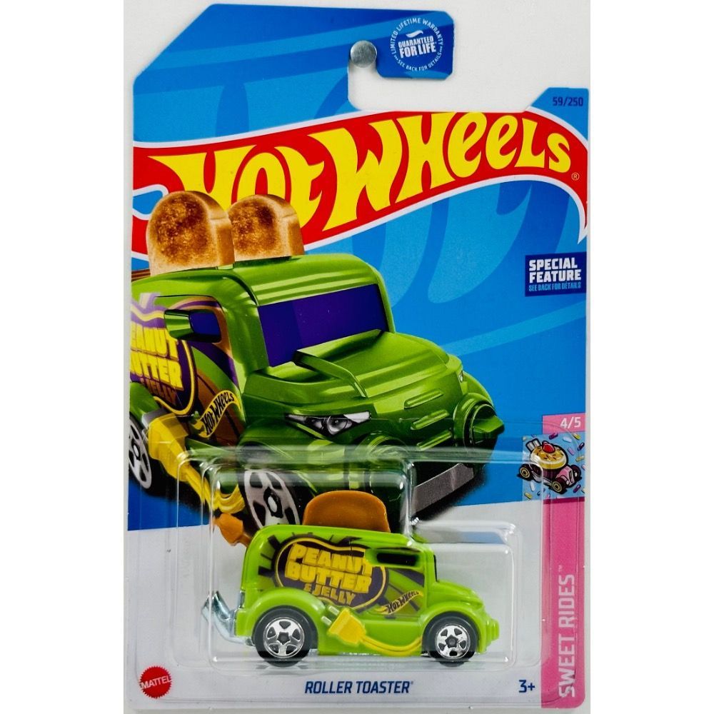 HKJ93 Машинка металлическая игрушка Hot Wheels коллекционная модель ROLLER  TOASTER салатовый - купить с доставкой по выгодным ценам в  интернет-магазине OZON (1375140347)