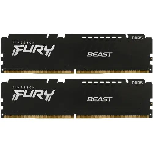 Kingston Fury Оперативная память Beast Black DDR5 6000 МГц 2x32 ГБ (KF560C40BBK2-64)