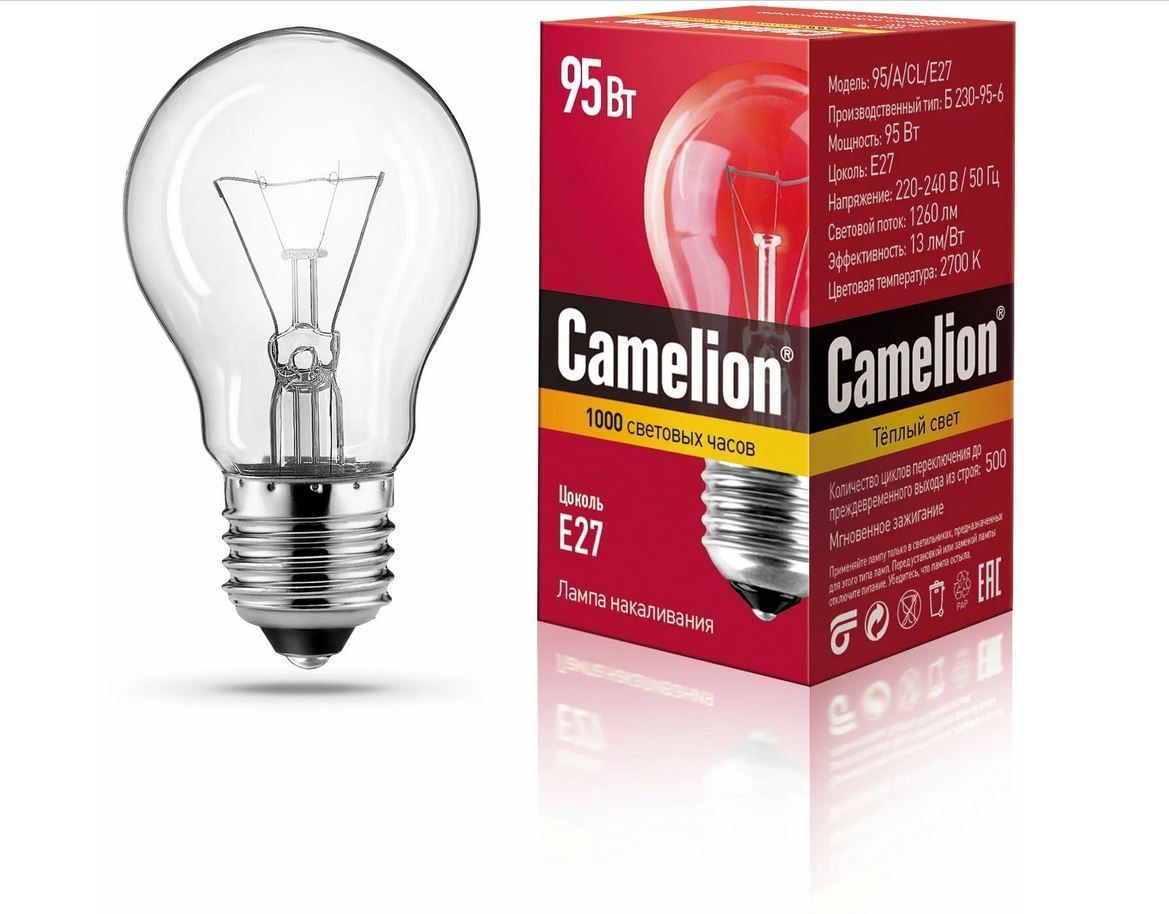 Лампа накаливания напряжение. Camelion 40/a/CL/e27 (Эл.лампа накал.с прозрачной колбой, ЛОН, б230-40-6). "Эл.лампа накал.с прозрачной колбой,Camelion 60/a/CL/e27 ЛОН 7277". Лампа накаливания свеча 60вт e27 Camelion. Лампа Camelion 40/d/fr/e14.
