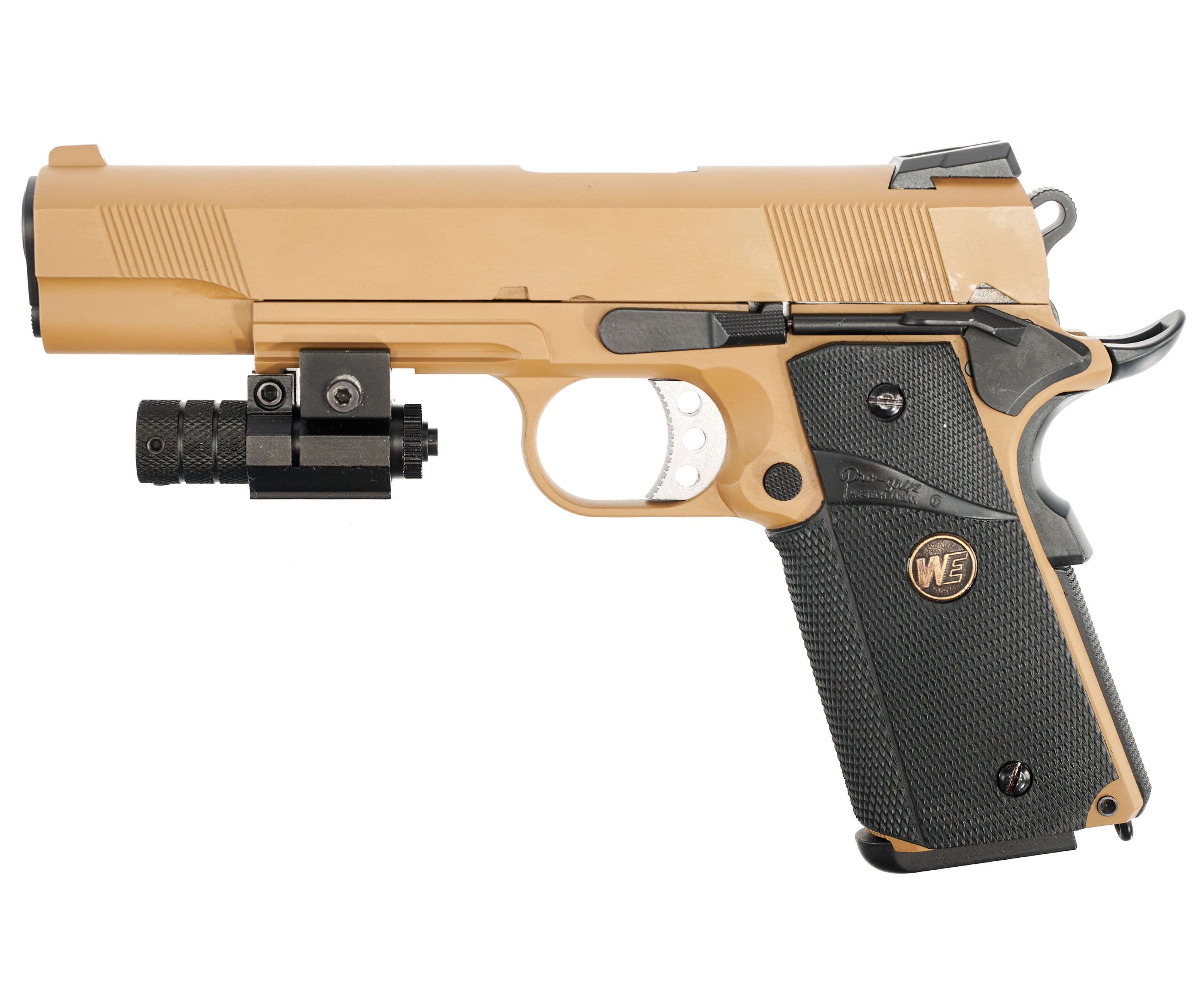 Страйкбольный пистолет WE Colt M1911A1 M.E.U. (6 мм, Tan, GBB, Weaver)