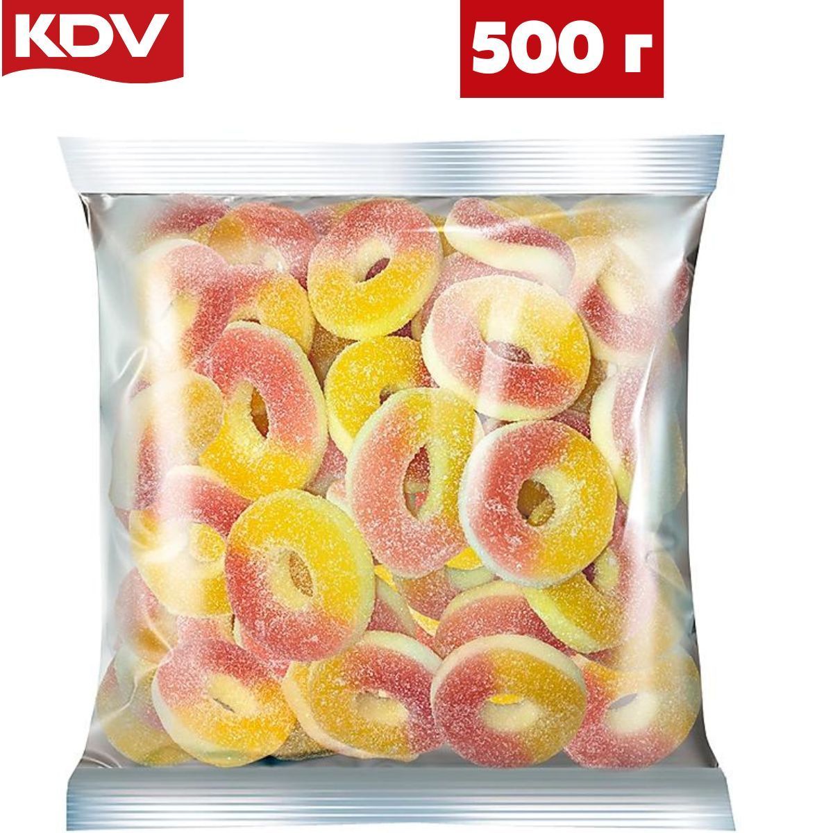 Жевательный мармелад КДВ КрутФрут Колечки со вкусом персика 500г / Яшкино -  купить с доставкой по выгодным ценам в интернет-магазине OZON (1170357677)