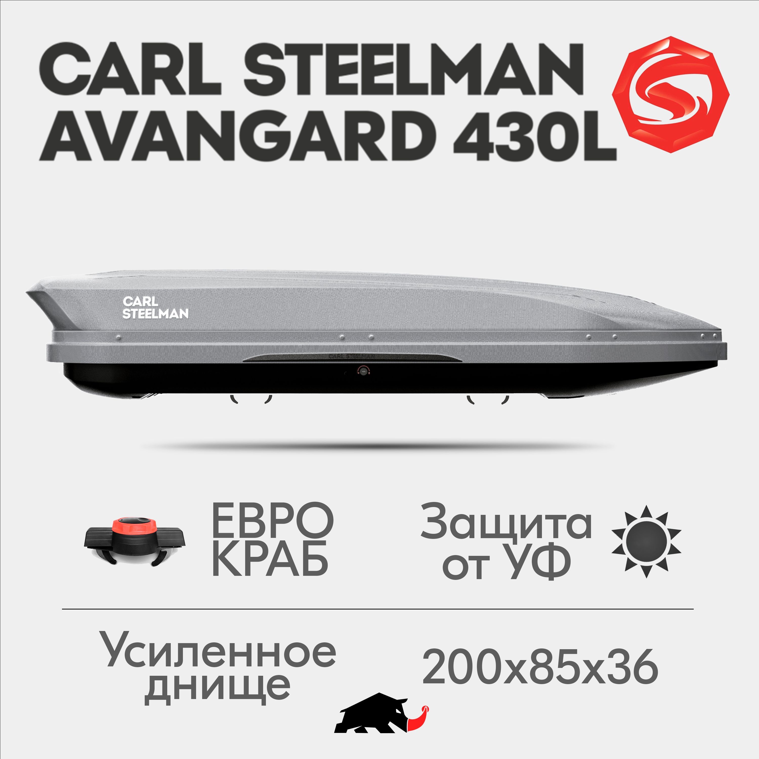 Багажный бокс Carl Steelman CARL_SPORT&CLASSIC._Classic 390/_330 - купить  по доступным ценам в интернет-магазине OZON (1186406091)