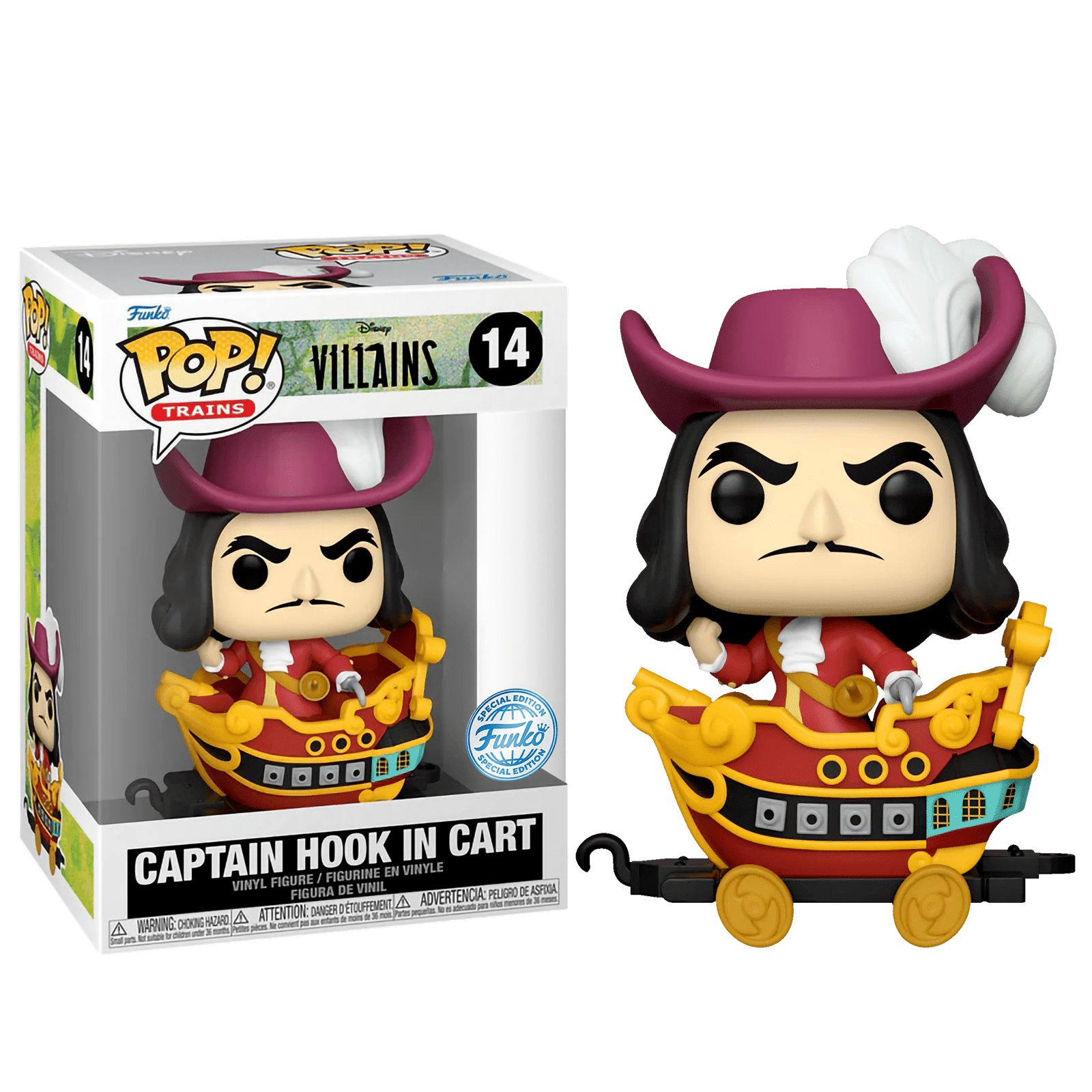 Фигурка Funko POP Captain Hook in Cart Trains (Эксклюзив Funko Shop) из  серии Disney Villains / Капитан Крюк из Злодеи Дисней Фанко ПОП - купить с  доставкой по выгодным ценам в интернет-магазине