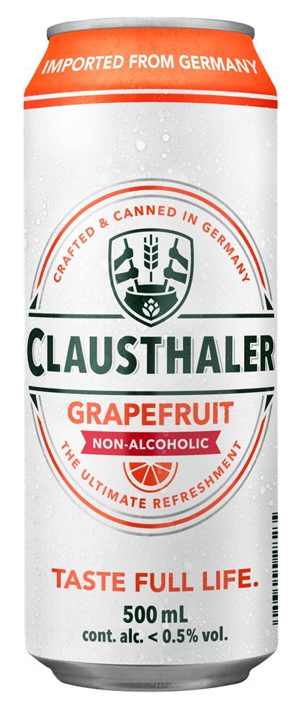 Пиво светлое фильтрованное Clausthaler Grapefruit безалкогольное, 6 шт по 0.5л