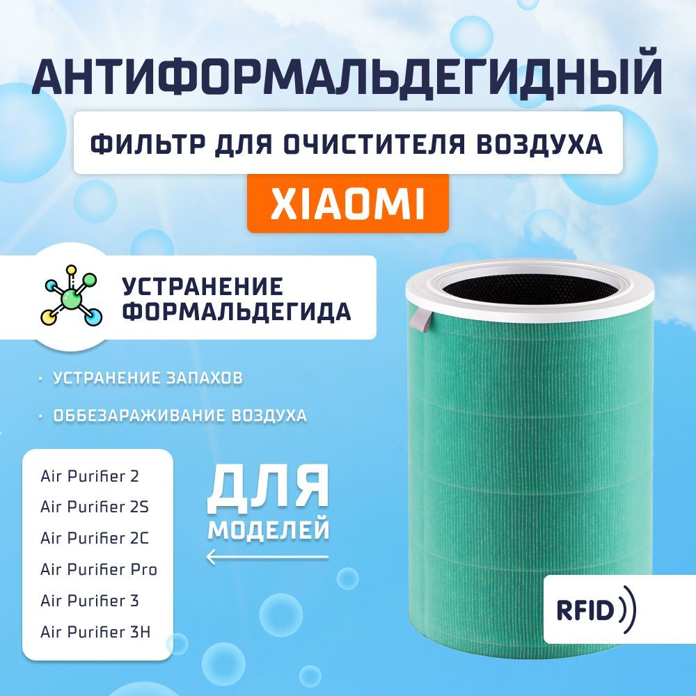 Антиформальдегидный фильтр для очистителя воздуха Xiaomi Air Purifier Enhanced Anti-formaldehyde Filter (M6R-FLP) GLOBAL, зеленый