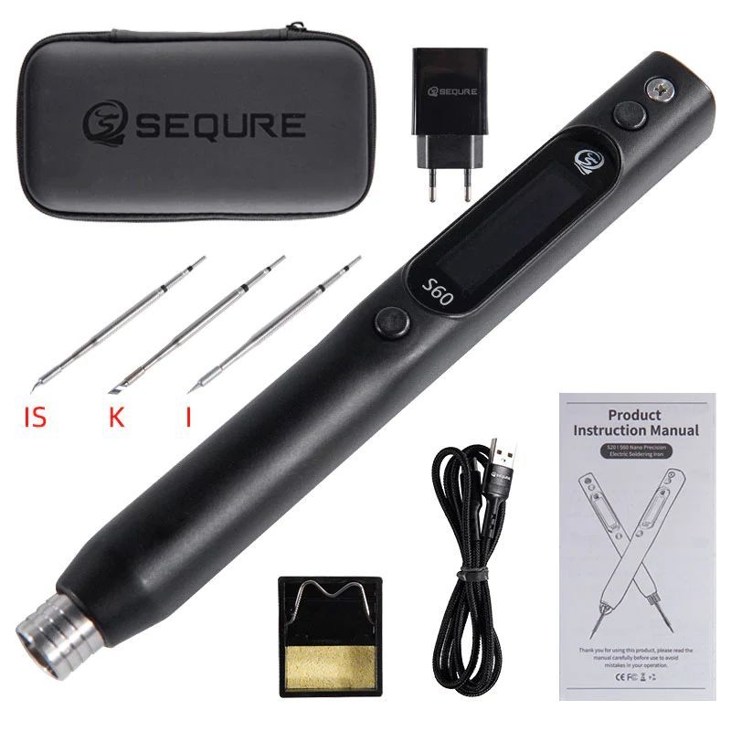 Портативный электрический USB паяльник SEQURE S60