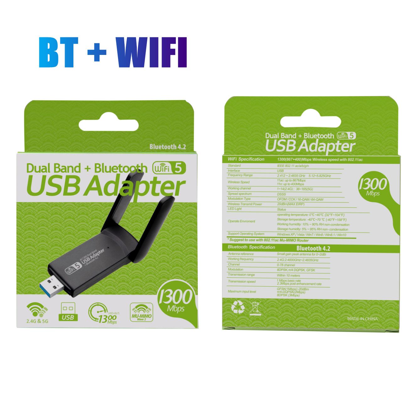 Ac1300 dual band usb. URM Dual Band USB Adapter 1300.