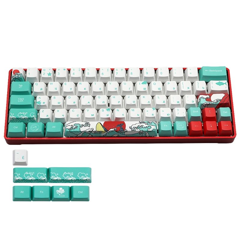 Клавиатура на якутском. Клавиатура toetsenbord dz60 Покер gk61 gk64моря. Sea Coral keycap PBT. Кейкапы для gk61. Механическая клавиатура gk61 OZON.