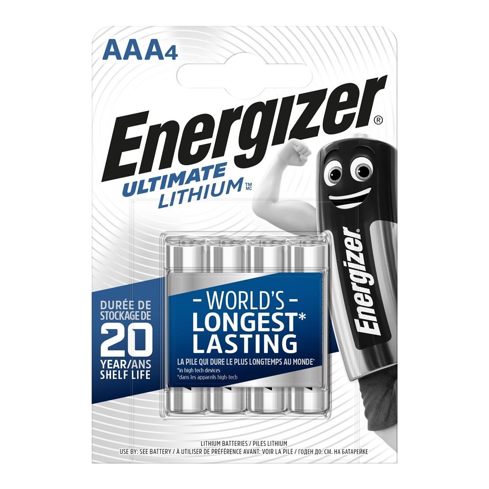 Energizer Батарейка AAA, Литиевый тип, 1,5 В, 4 шт