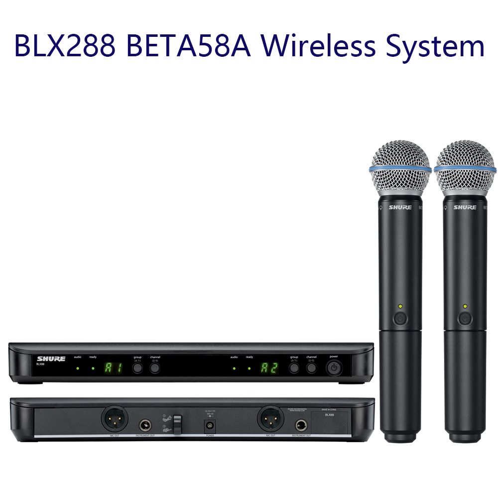 Shure Микрофон концертный BLX288/BETA58A, черный